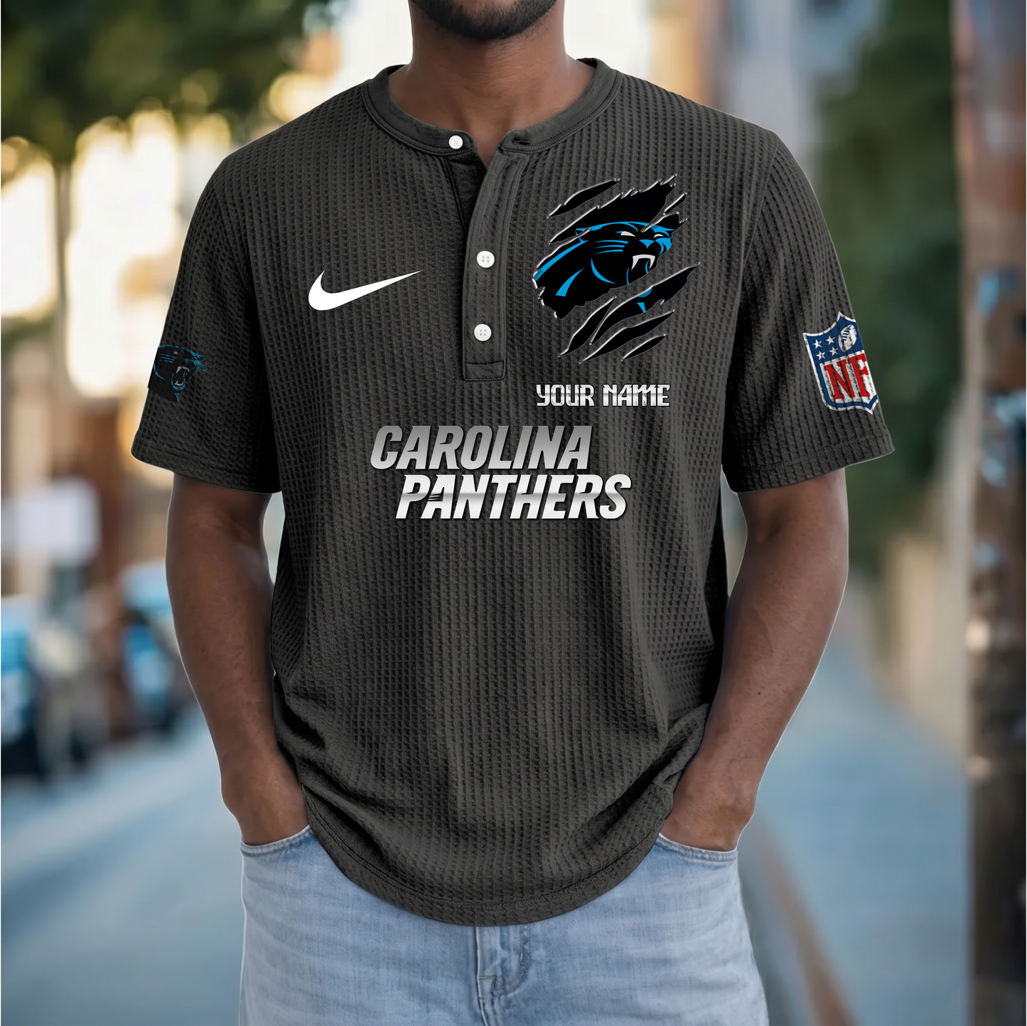PREMIUM NFL X CP Crew neck button Henry Shirt Limited Editions NDT VHM 230426