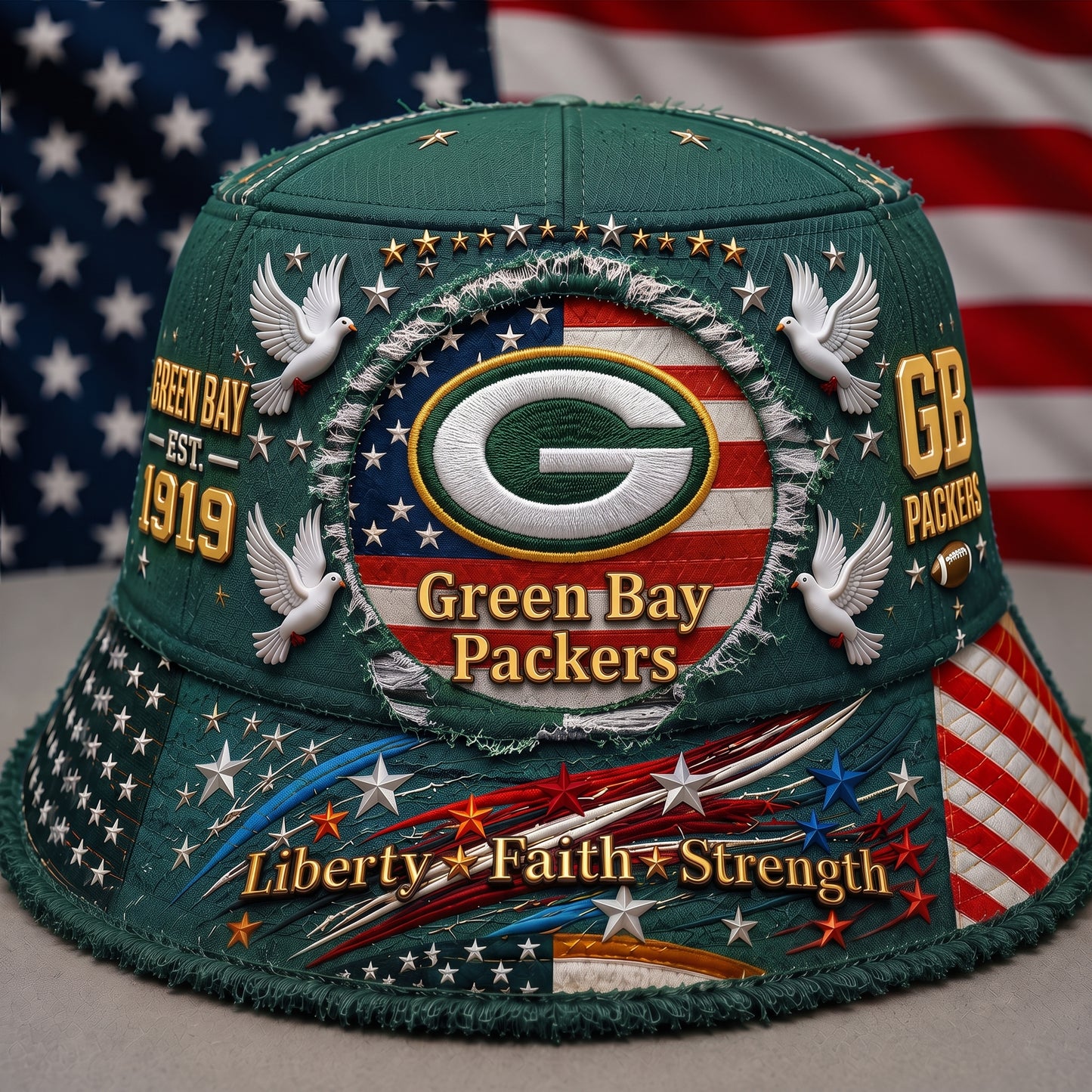 PREMIUM NFL X GBP EXCLUSIVE BUCKET HAT FOR SUMMER HOLIDAY
