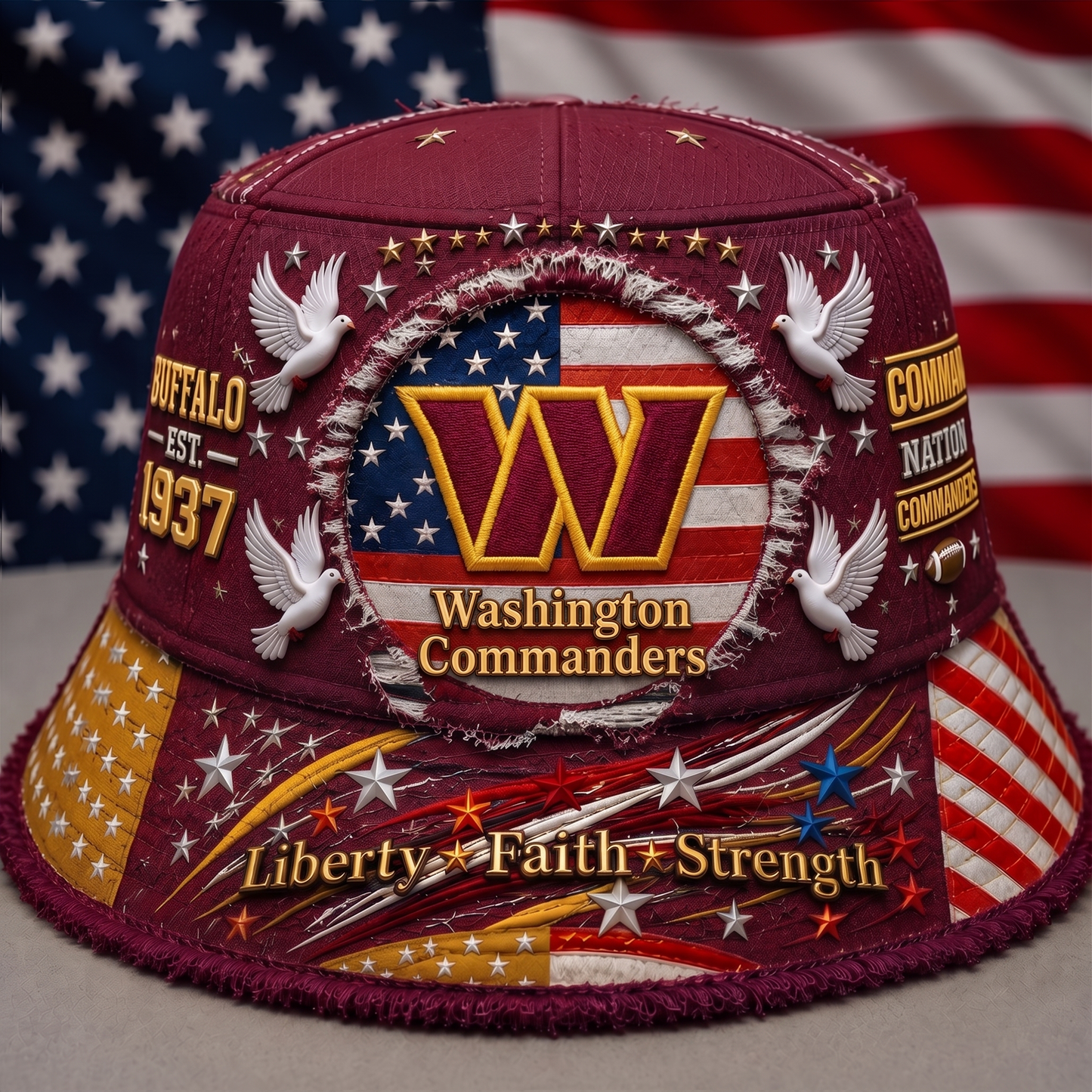 PREMIUM NFL X WC EXCLUSIVE BUCKET HAT FOR SUMMER HOLIDAY