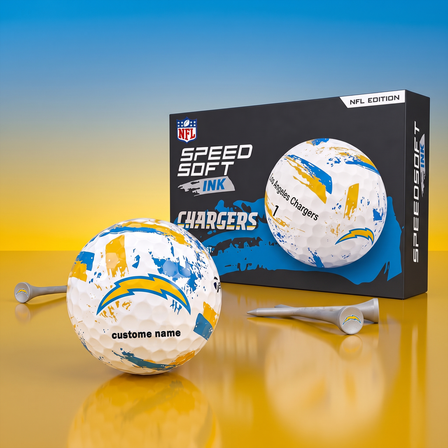 PREMIUM NFL x LAC EXCLUSIVE Speedsoft Ink Golf Balls Set Limited Editions V3