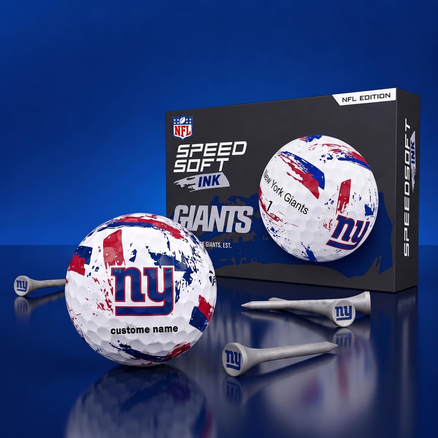 PREMIUM NFL x NYG EXCLUSIVE Speedsoft Ink Golf Balls Set Limited Editions V3