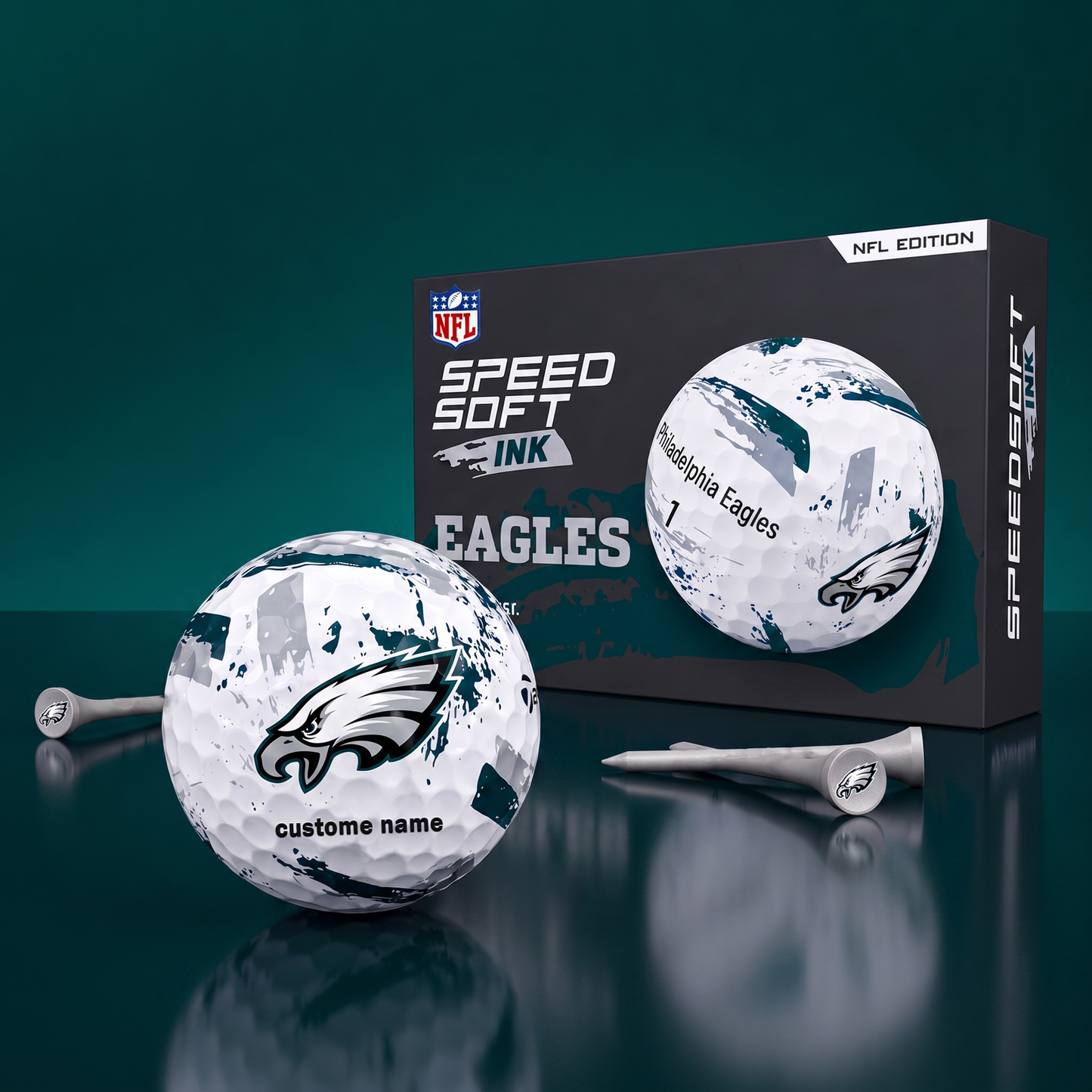 PREMIUM NFL x PE EXCLUSIVE Speedsoft Ink Golf Balls Set Limited Editions V3
