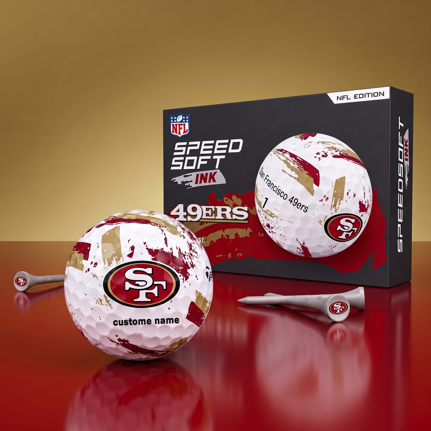 PREMIUM NFL x SF EXCLUSIVE Speedsoft Ink Golf Balls Set Limited Editions V3