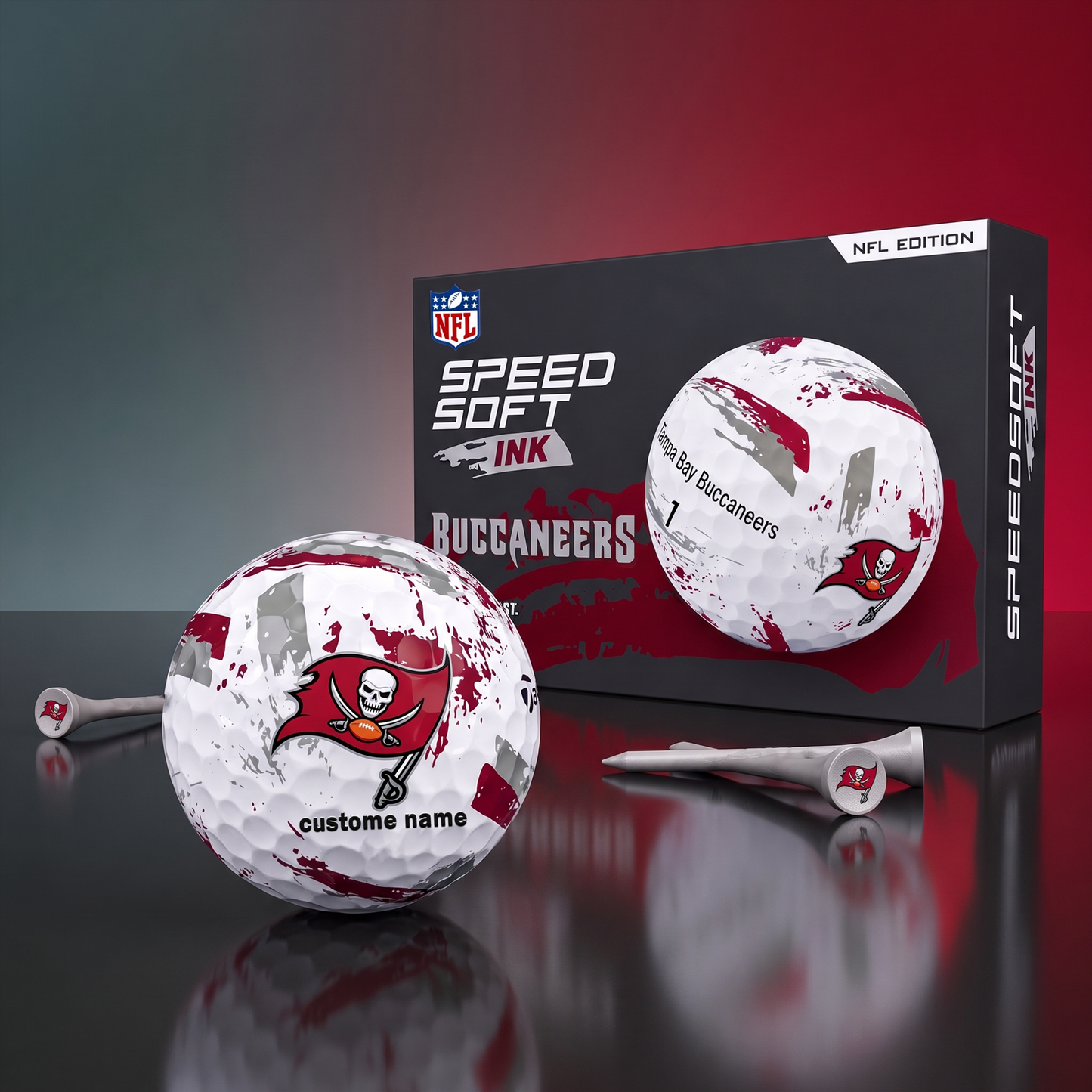 PREMIUM NFL x TBB EXCLUSIVE Speedsoft Ink Golf Balls Set Limited Editions V3