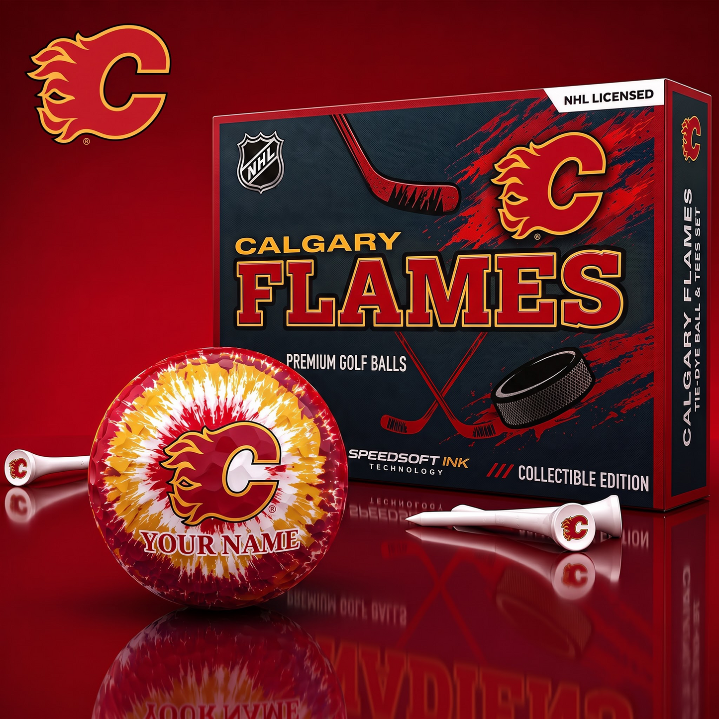 PREMIUM NHL X CF EXCLUSIVE PERSONALIZED TIE-Dye OLF BALL SET LIMITED EDTION