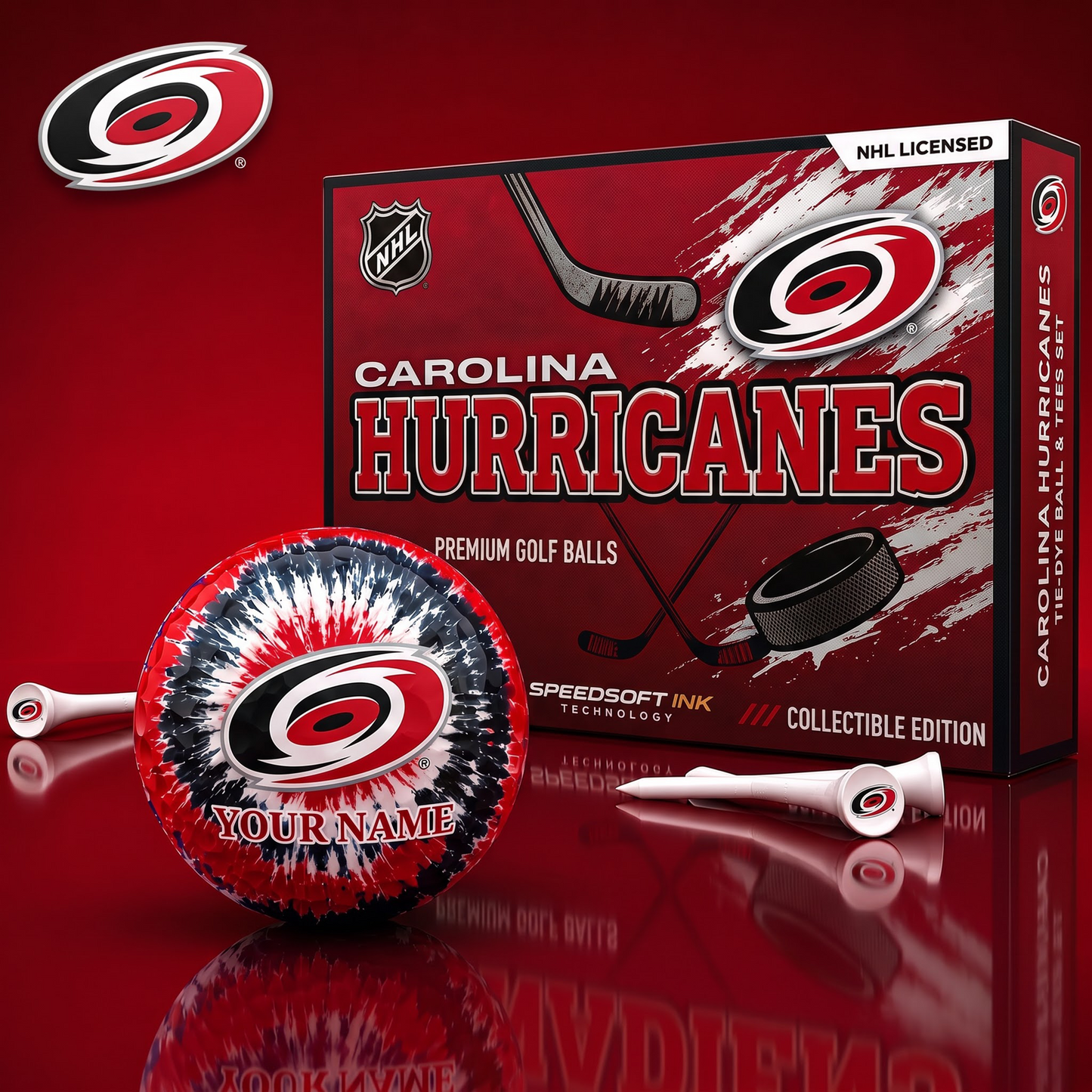 PREMIUM NHL X CH EXCLUSIVE PERSONALIZED TIE-Dye OLF BALL SET LIMITED EDTION