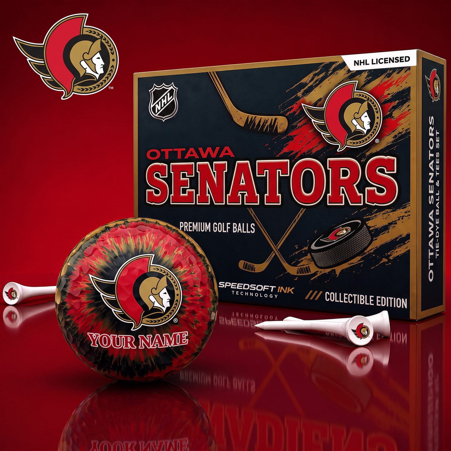 PREMIUM NHL X OS EXCLUSIVE PERSONALIZED TIE-Dye OLF BALL SET LIMITED EDTION