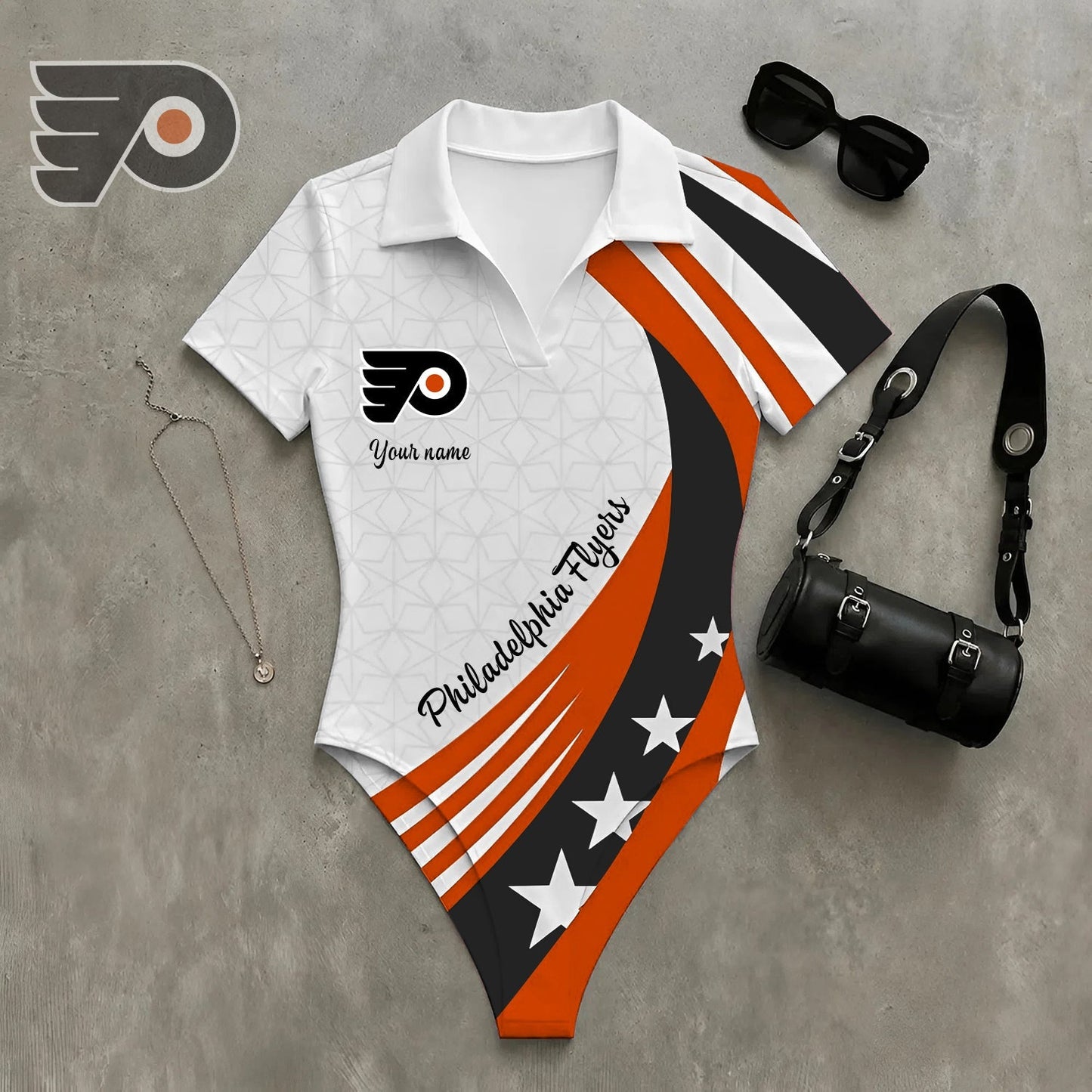 PREMIUM NHL X PF Women�???s Slim-Fit V-Neck Polo Bodysuit NDT NHM 270526