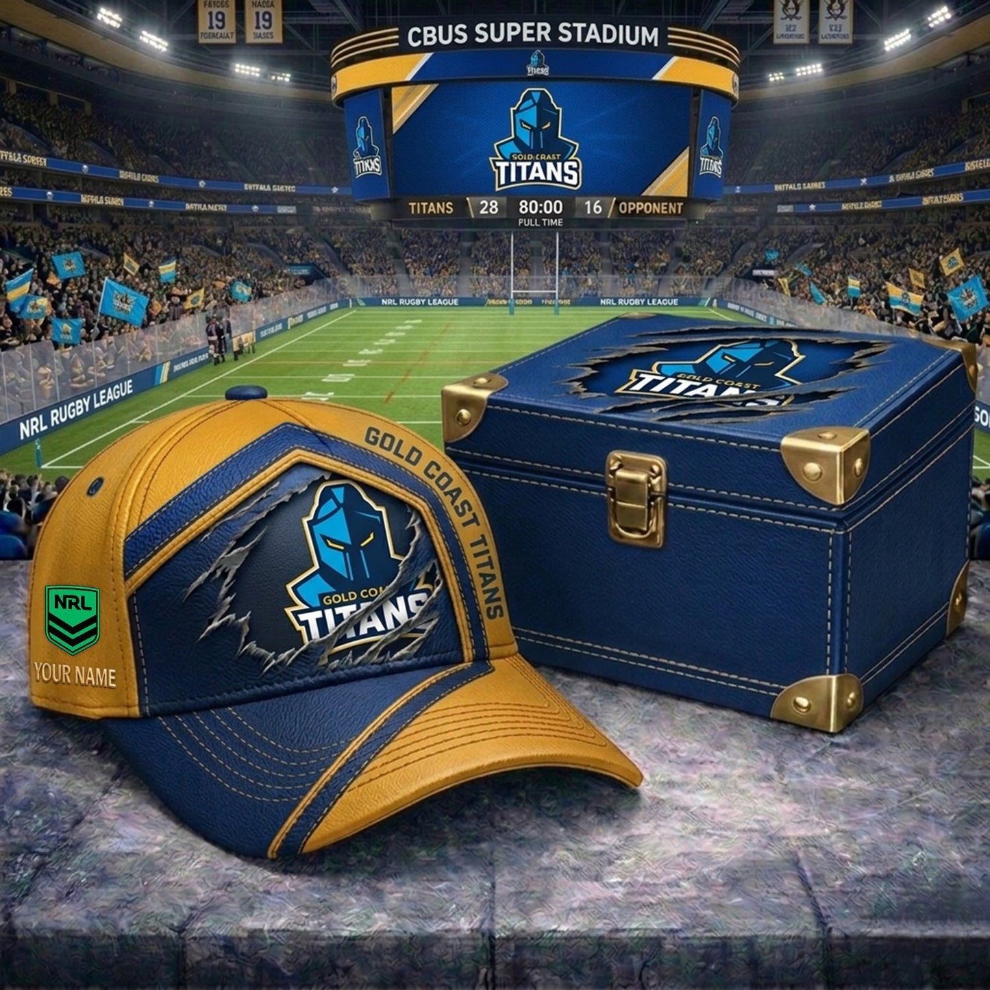 PREMIUM NRL X GCT CRACK CUSTOM NAME HAT LIMITED EDITION NDT NHM 070526