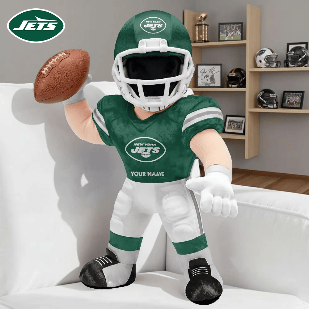 PREMUM NFL X NYJ Players Custom Shape Pillow Custom Name Gifts FOR FAN