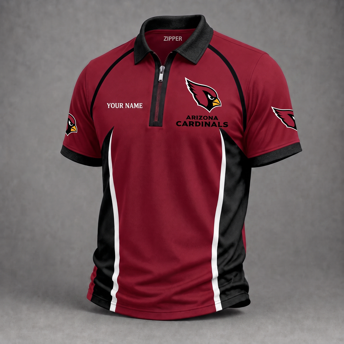 Premium NFL ARI Performance Zipper Polo Shirt