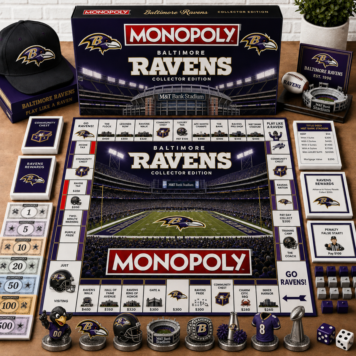 Premium NFL BAL Monopoly Collector’s Edition Board Game