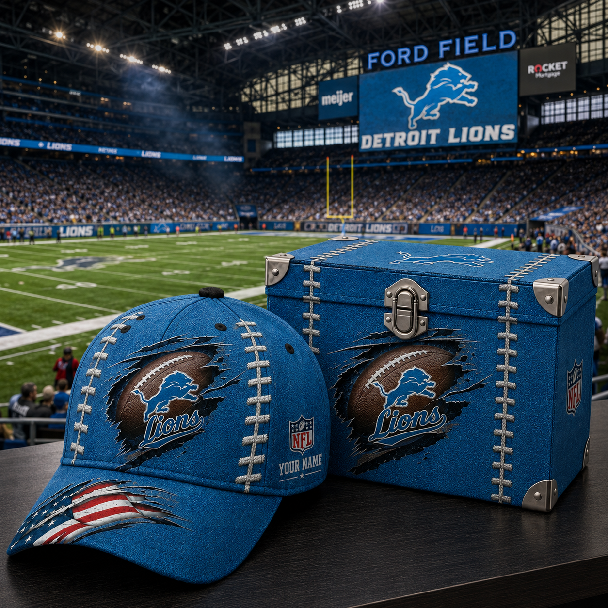 Premium NFL DL Football Stitch Vintage Cap