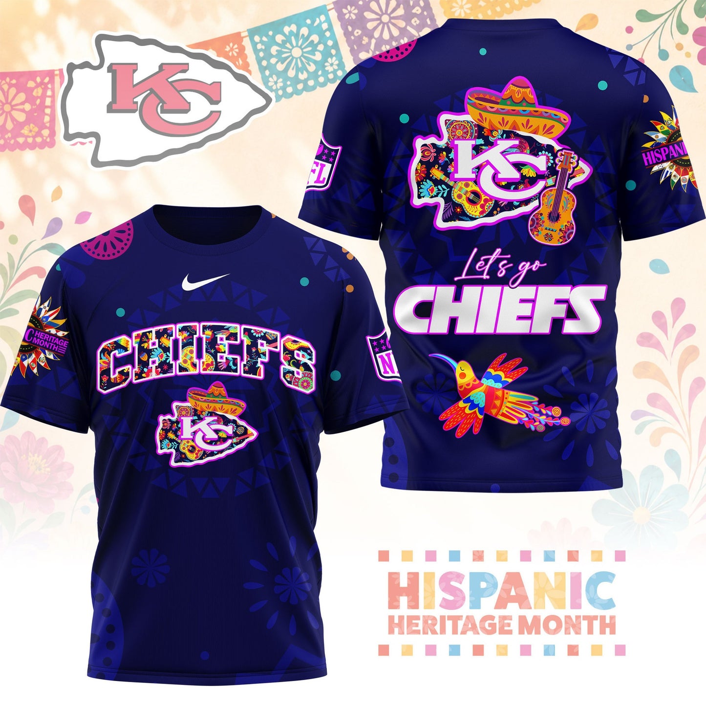 Premium NFL KCC Hispanic Heritage Fiesta T-shirt