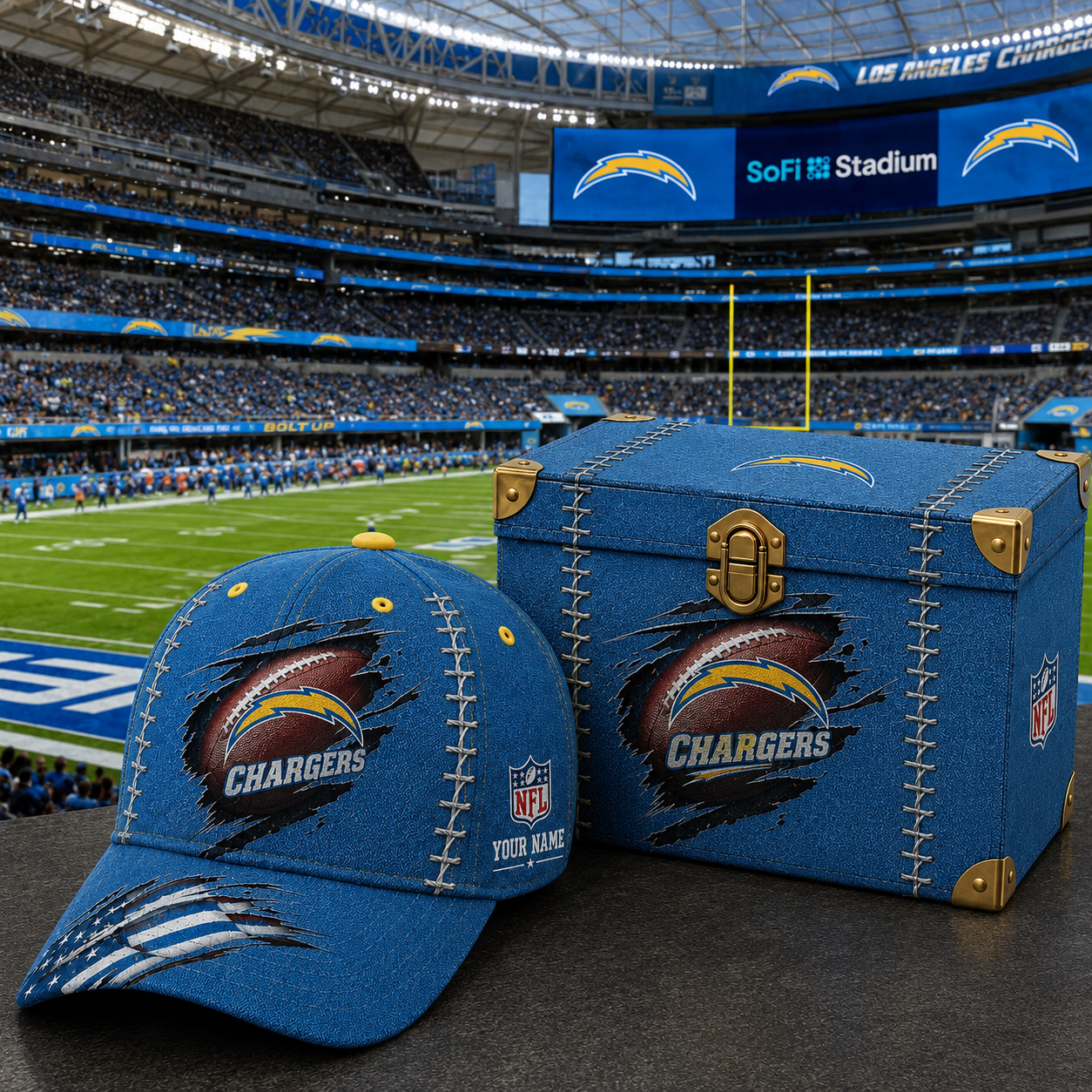 Premium NFL LAC Football Stitch Vintage Cap