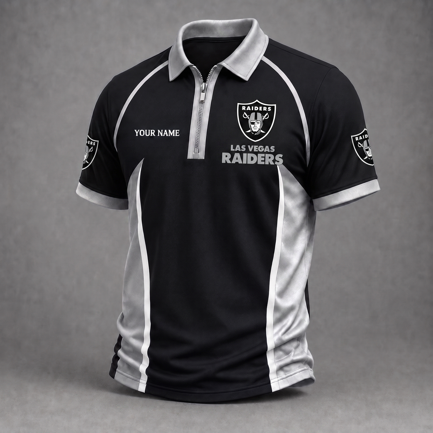 Premium NFL LV Performance Zipper Polo Shirt