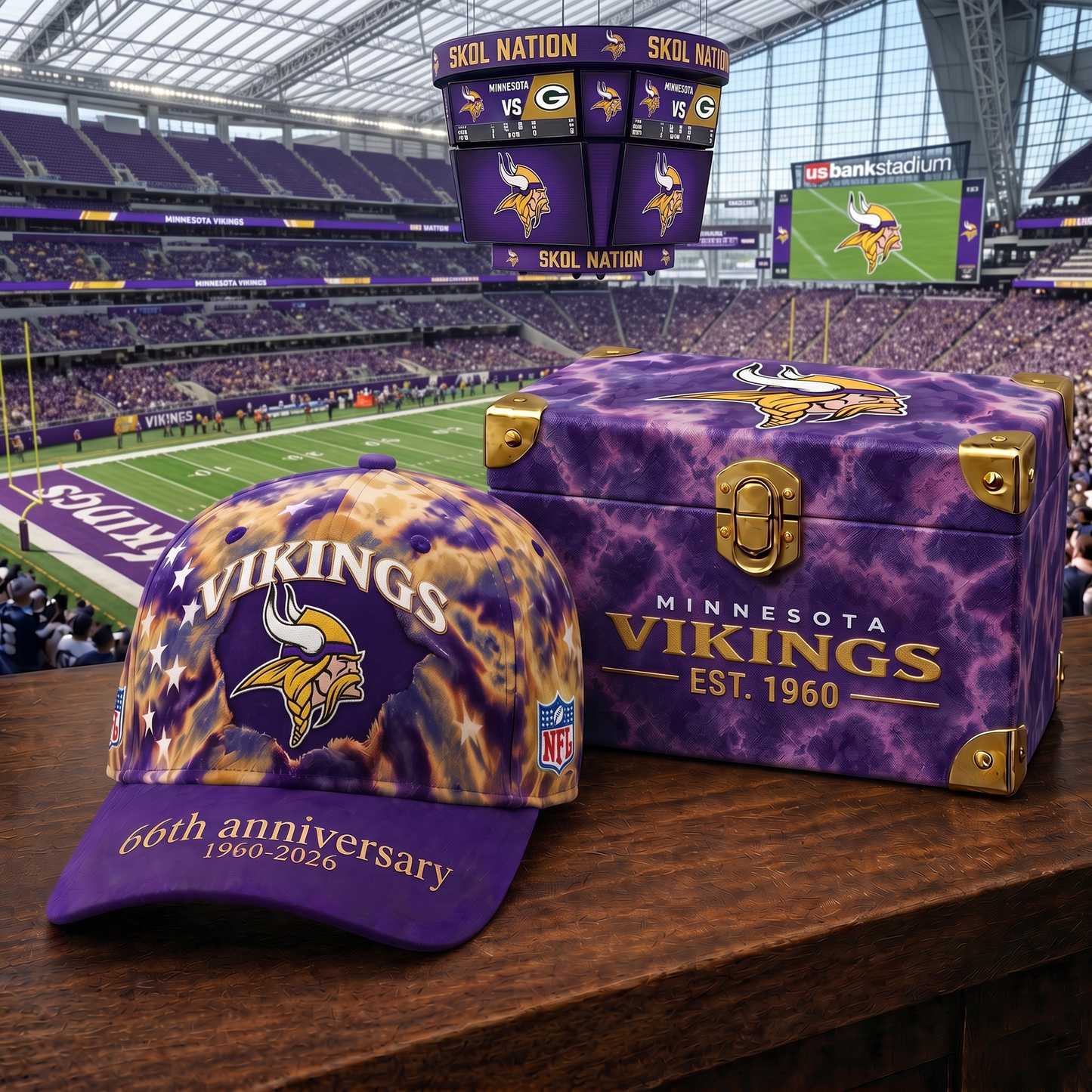 Premium NFL MIN Anniversary Pride Cap
