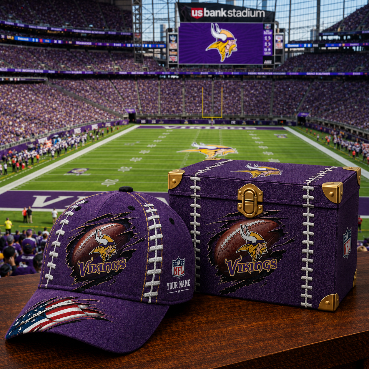 Premium NFL MV Football Stitch Vintage Cap