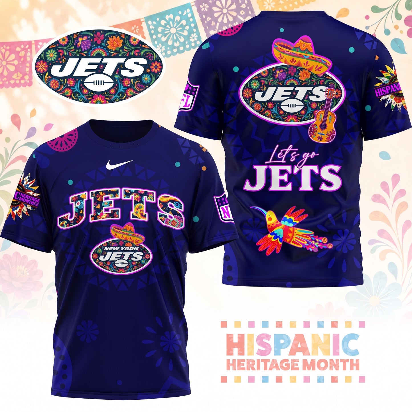 Premium NFL NYJ Hispanic Heritage Fiesta T-shirt