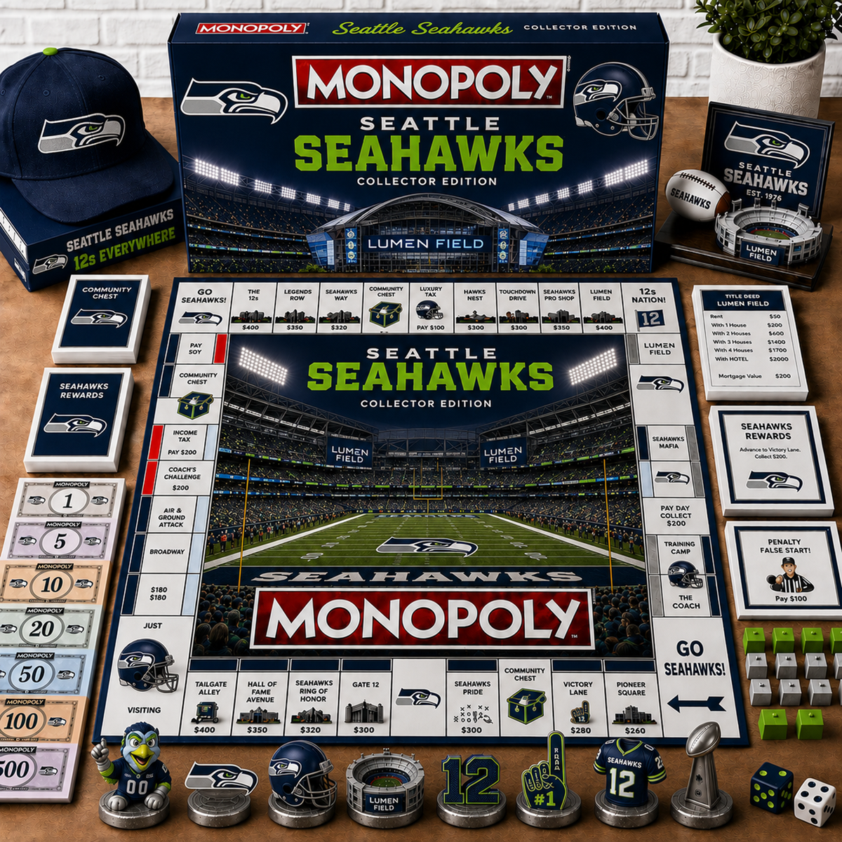 Premium NFL SEA Monopoly Collector’s Edition Board Game
