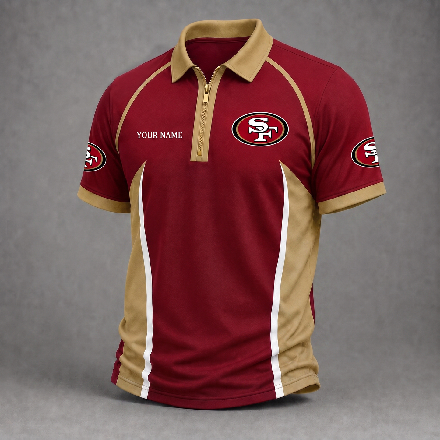 Premium NFL SF Performance Zipper Polo Shirt