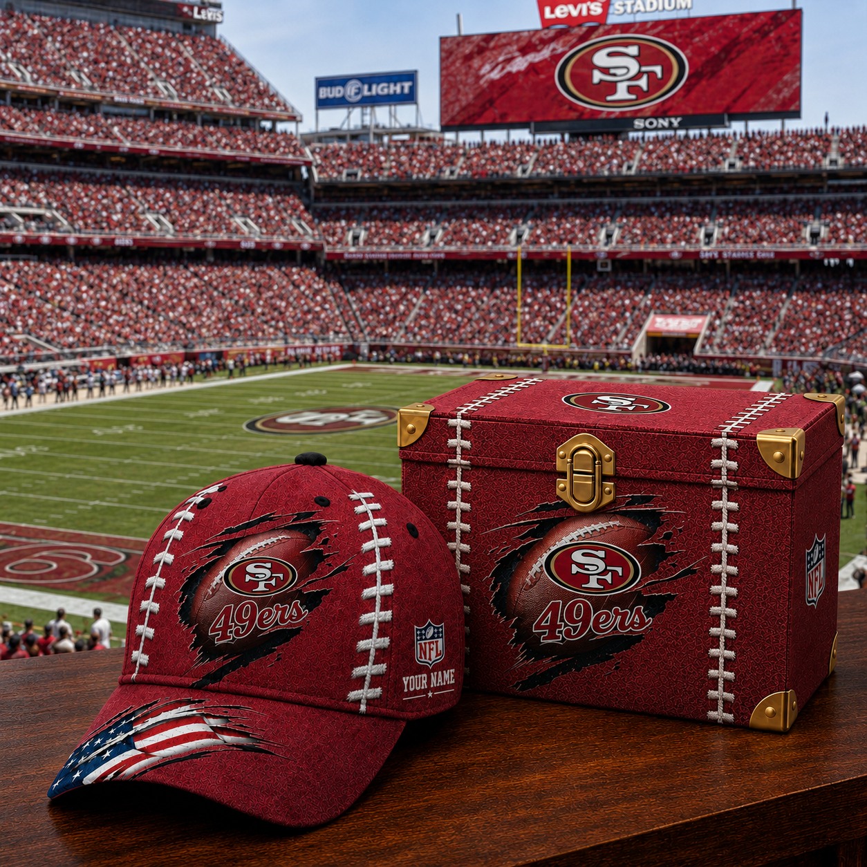 Premium NFL SF49 Football Stitch Vintage Cap