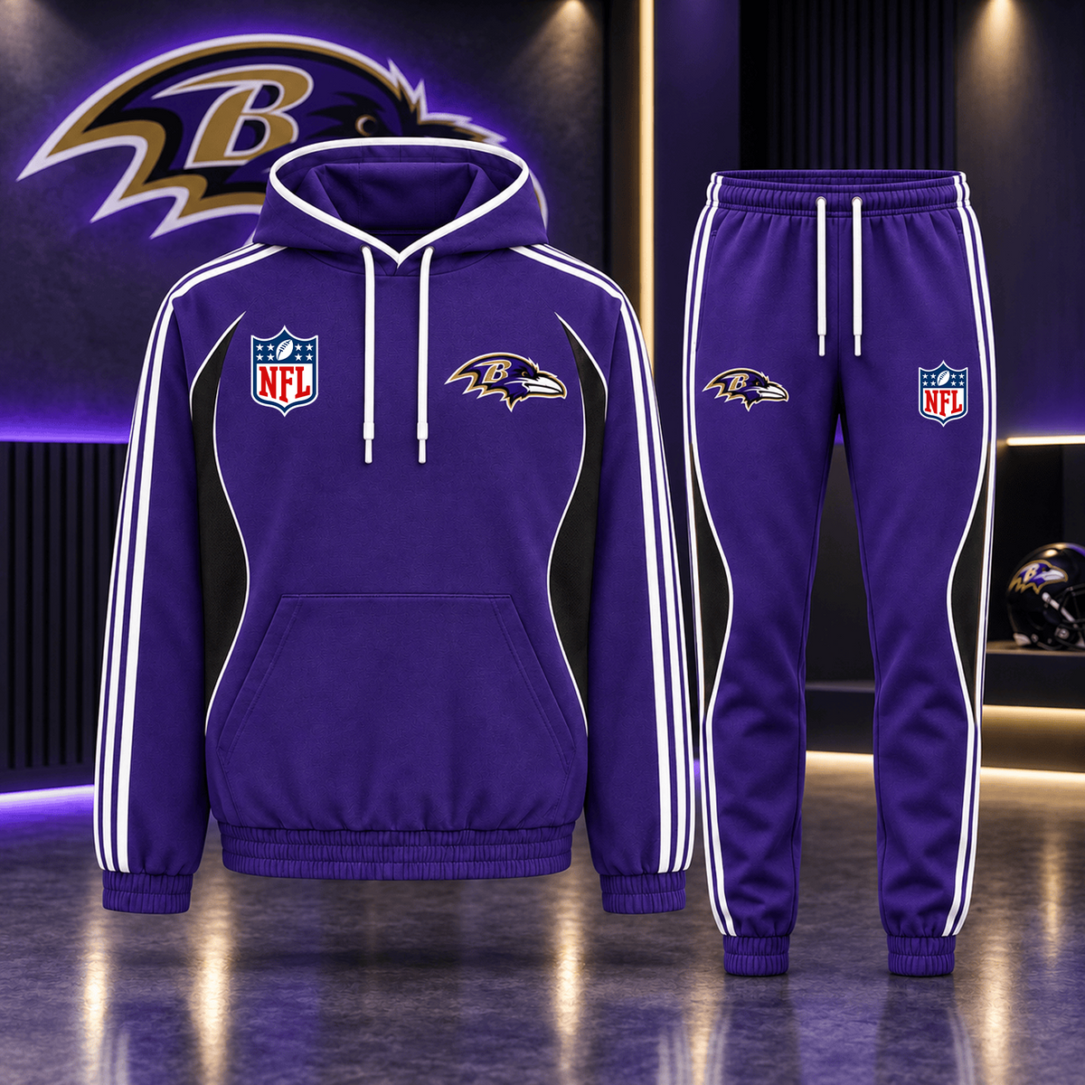 Premium NFL x BAL Sideline Performance Hoodie & Jogger Set