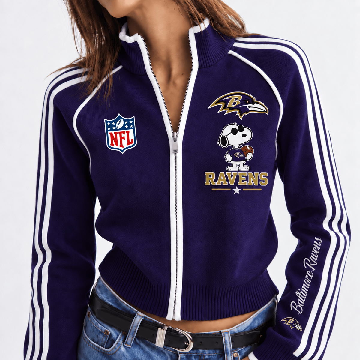 Premium NFL x BAL Sunday Spirit Cropped Track Jacket
