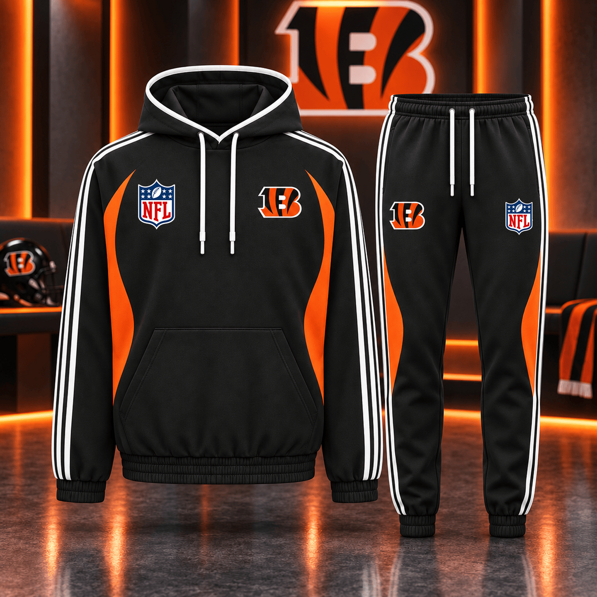 Premium NFL x CIN Sideline Performance Hoodie & Jogger Set
