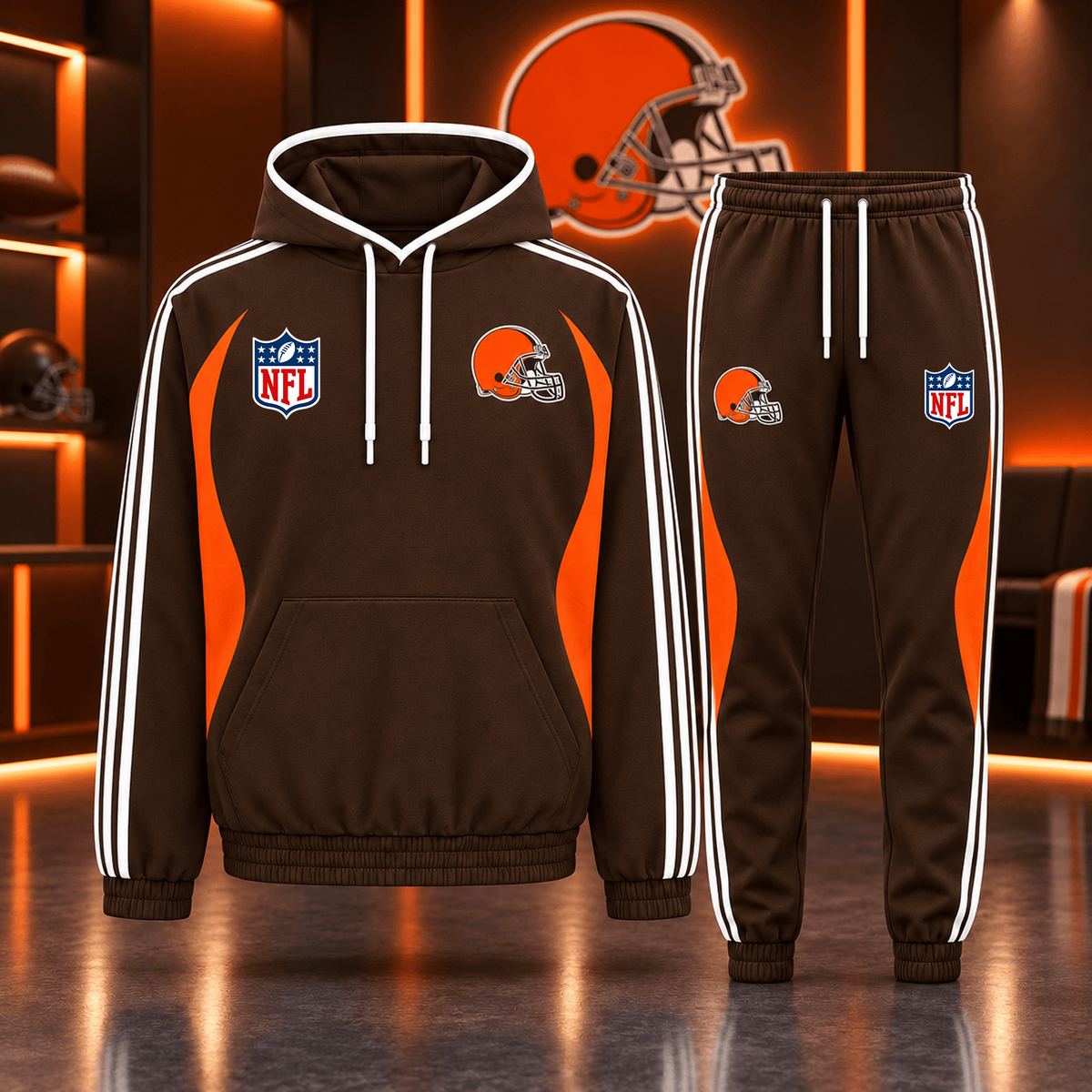 Premium NFL x CLE Sideline Performance Hoodie & Jogger Set