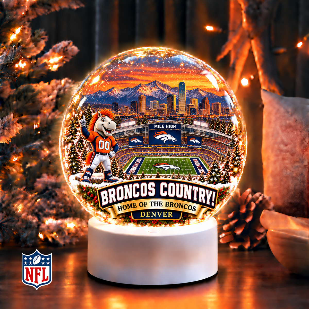 Premium NFL x DEN Snow Globe