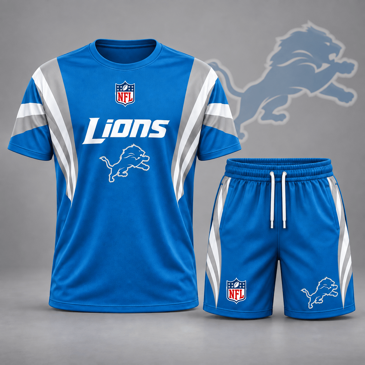 Premium NFL x DET Elite Performance T-Shirt & Shorts Set