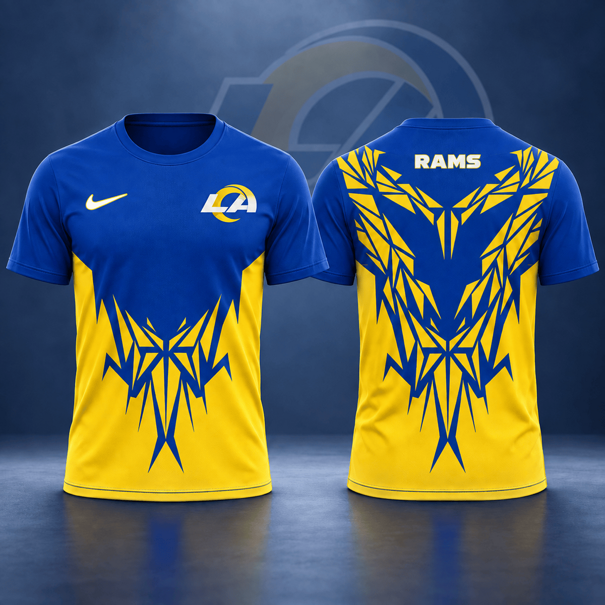 Premium NFL x LAR Football Club Tribal Graphic T-Shirt Fan Sports Apparel