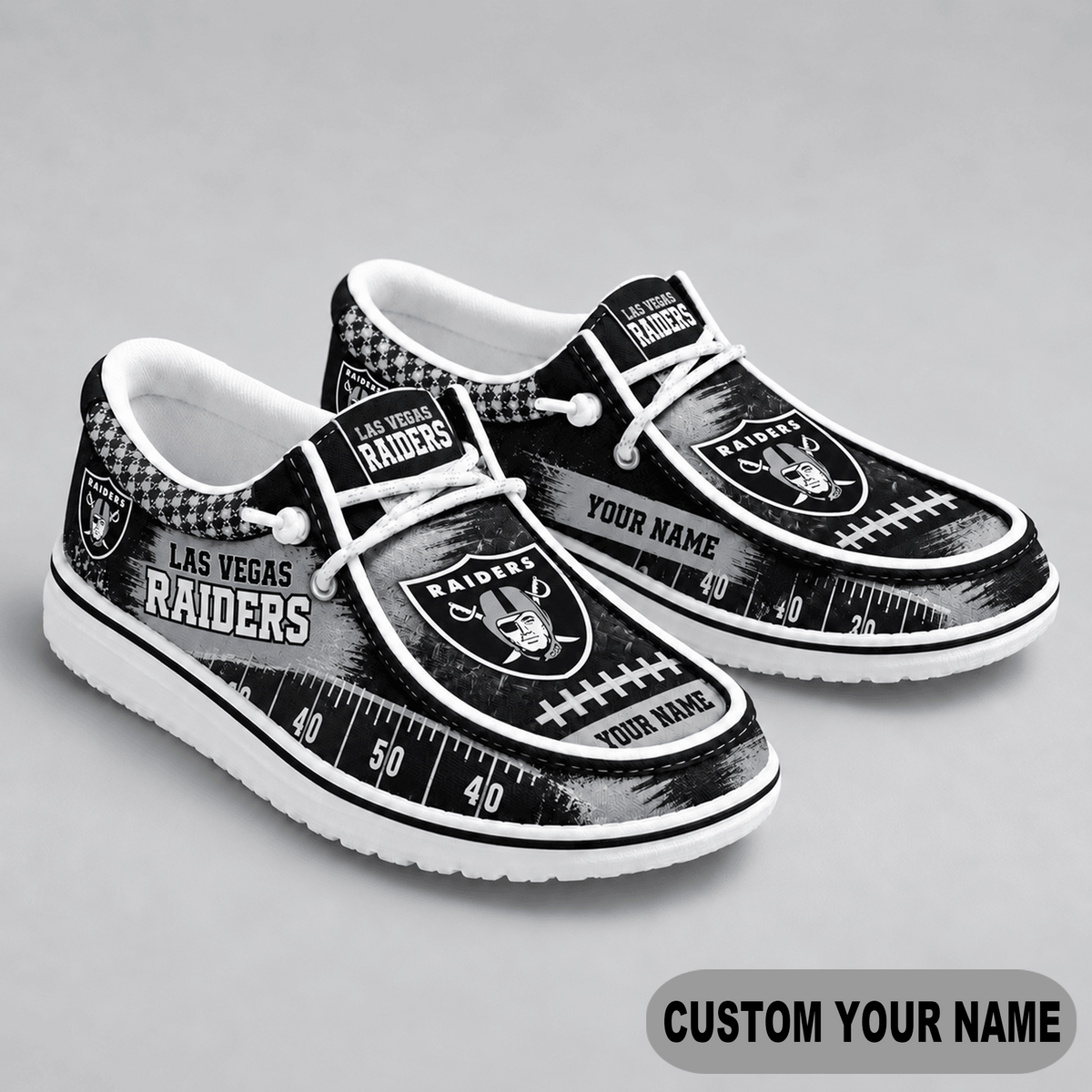 Premium NFL x LVR Game Day Yard Line Loafer Shoes