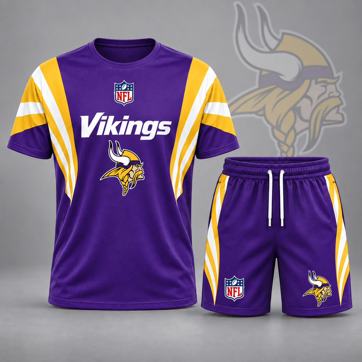 Premium NFL x MIN Elite Performance T-Shirt & Shorts Set