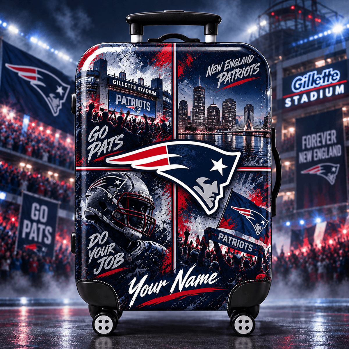 Premium NFL x NEP Personalized Team Pride Stadium Travel Suitcase