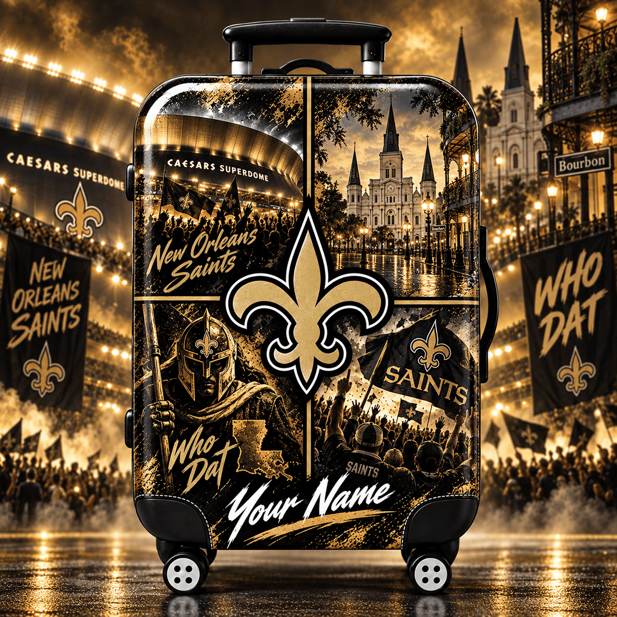 Premium NFL x NO Personalized Team Pride Stadium Travel Suitcase