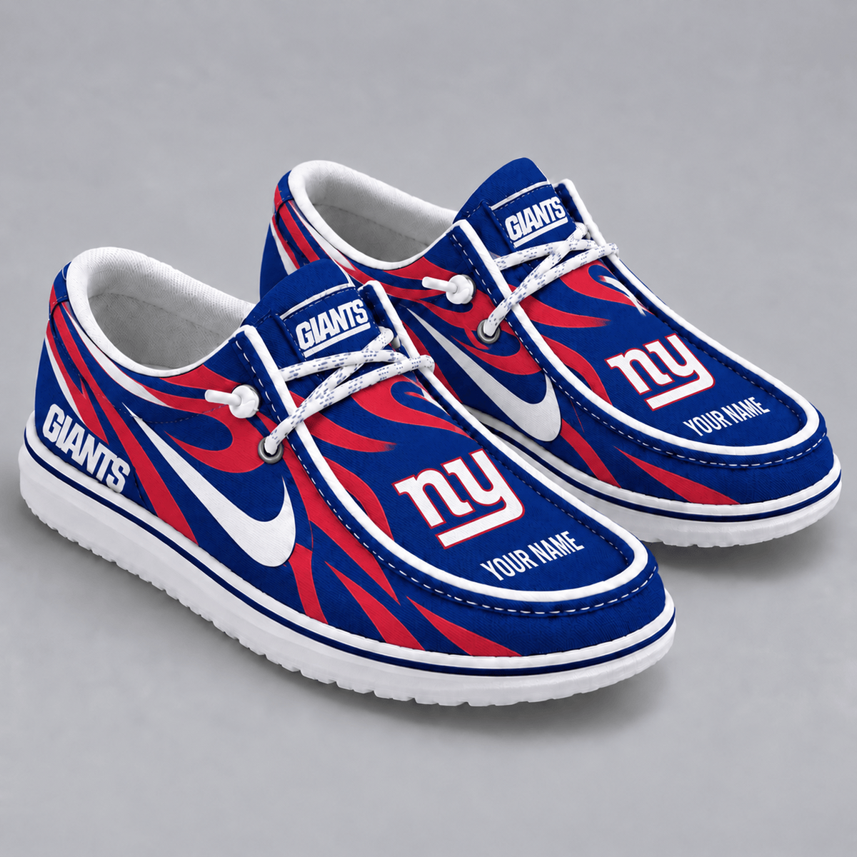 Premium NFL x NYG Flame Pattern Loafer Shoes