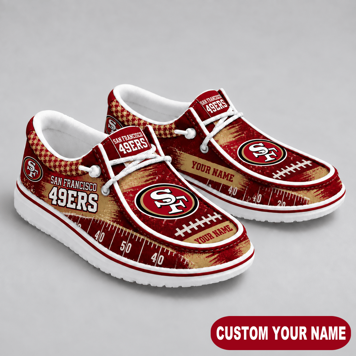 Premium NFL x SF Game Day Yard Line Loafer Shoes