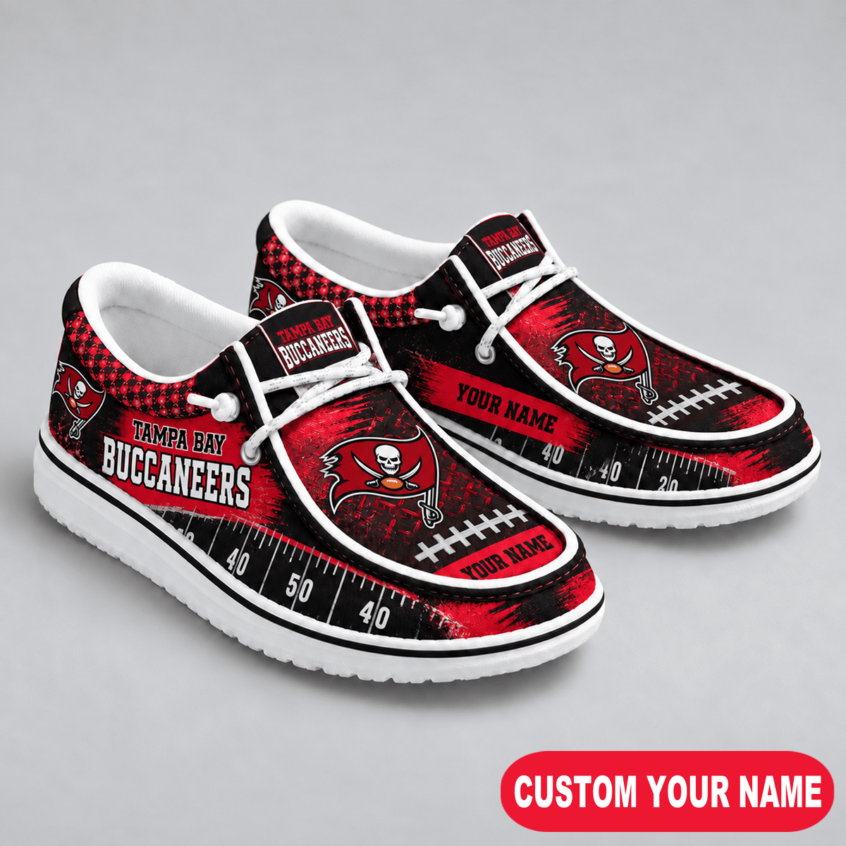 Premium NFL x TB Game Day Yard Line Loafer Shoes