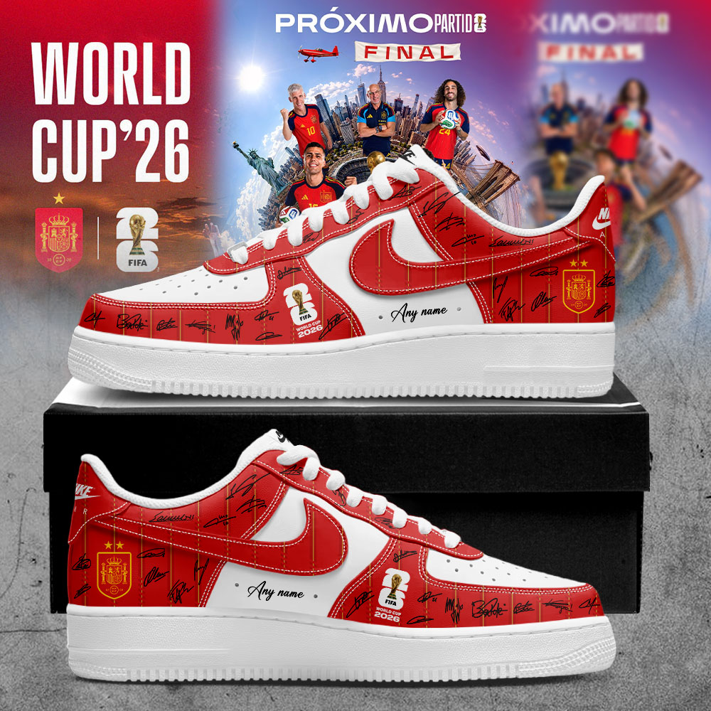 Premium Spain World Cup Champions 2026 AF1 Sneakers V5