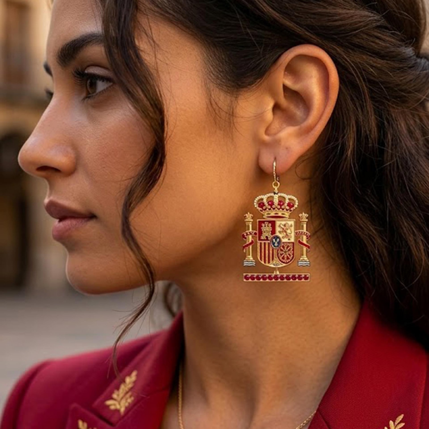 Premium Spain World Cup Champions 2026 Drop Earrings V1