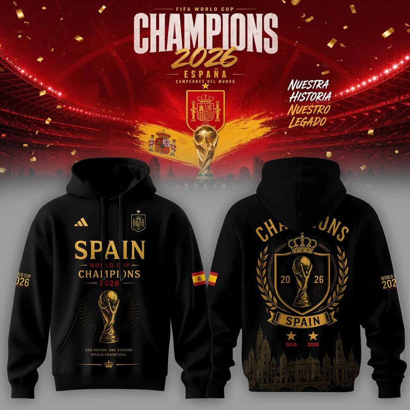 Premium Spain World Cup Champions 2026 Hoodie V19