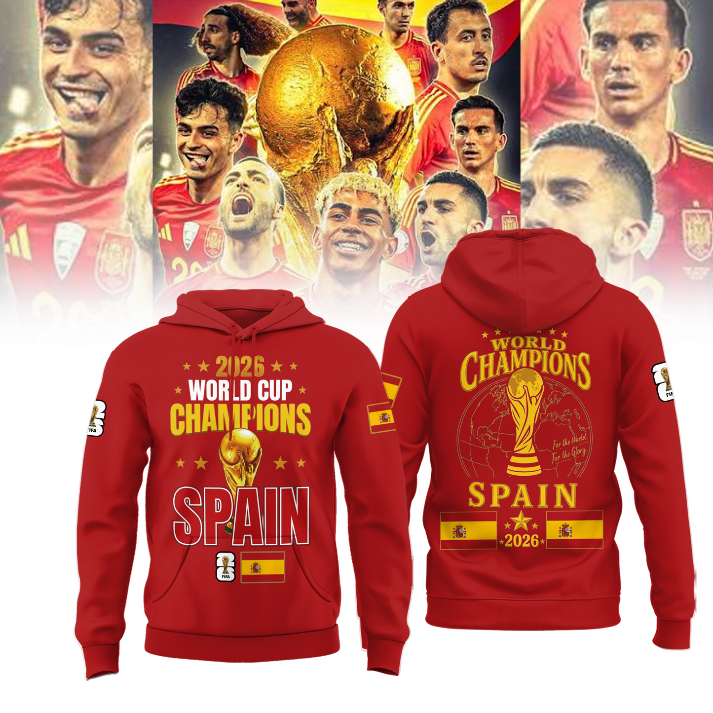 Premium Spain World Cup Champions 2026 Hoodie V3
