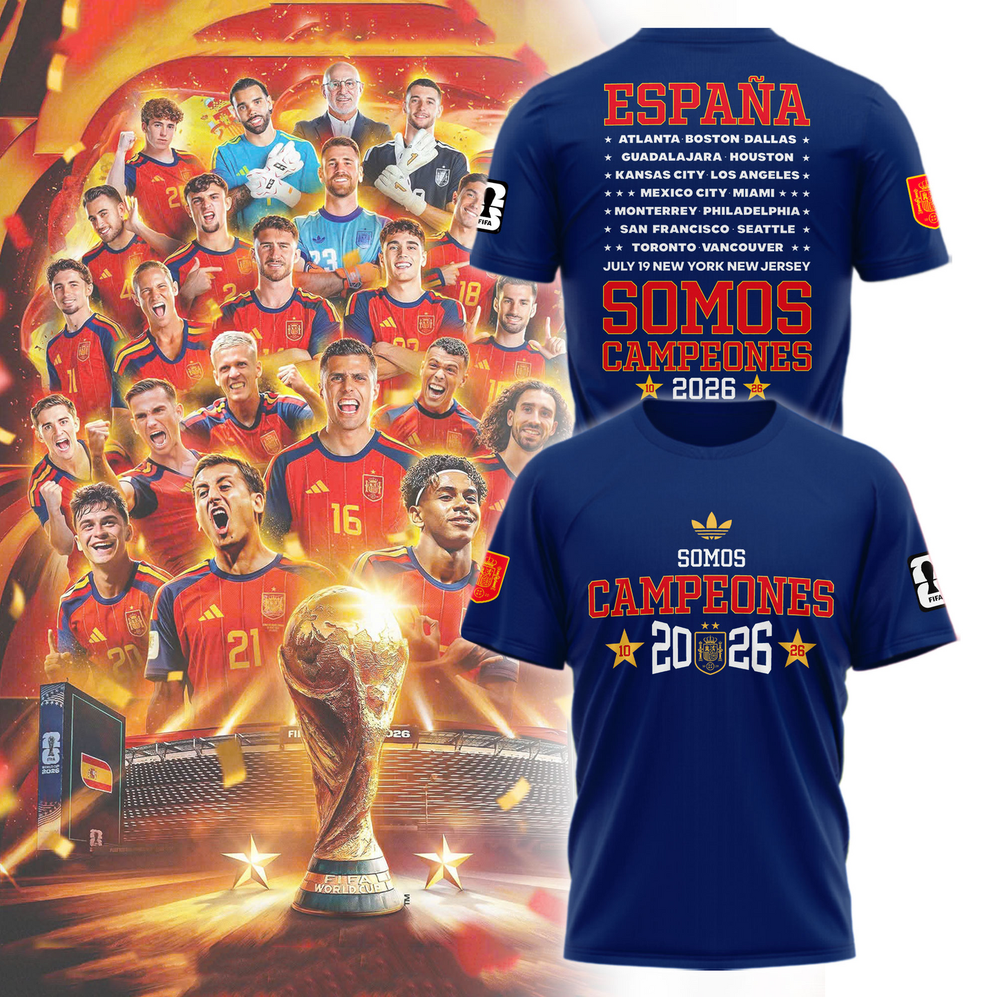 Premium Spain World Cup Champions 2026 Polo V12