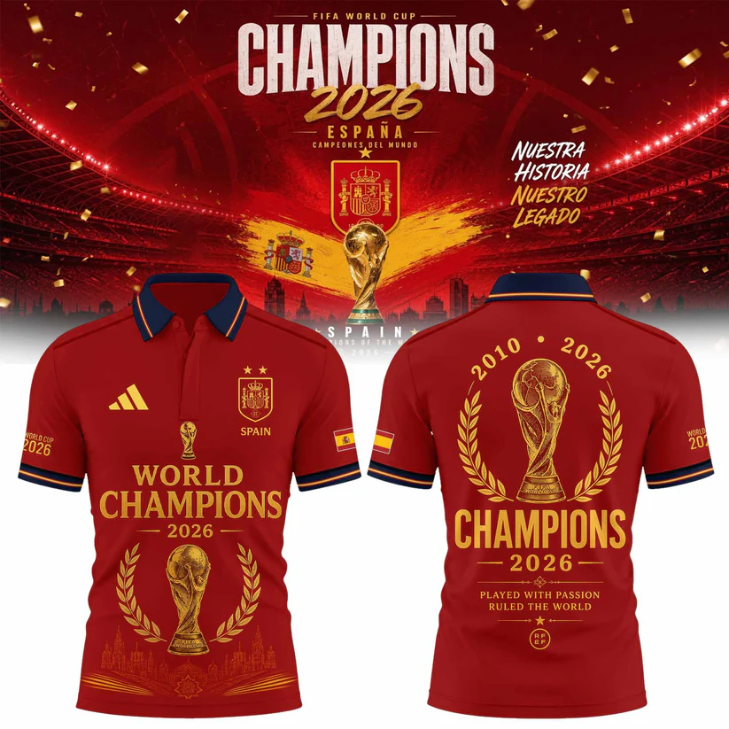 Premium Spain World Cup Champions 2026 Polo V13