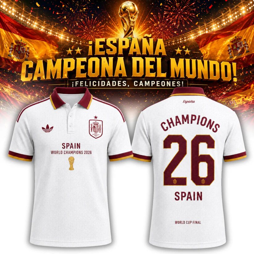 Premium Spain World Cup Champions 2026 Polo V14