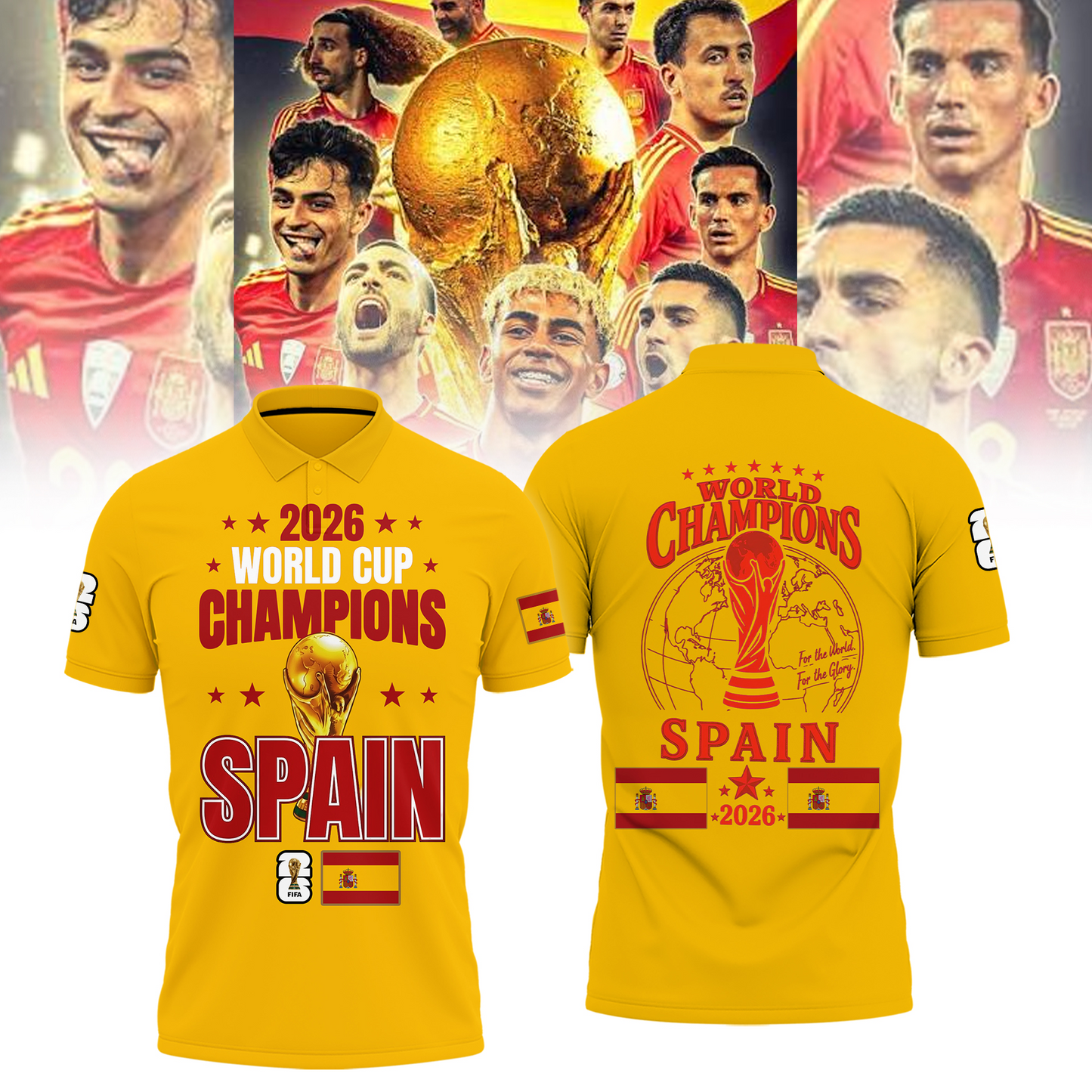 Premium Spain World Cup Champions 2026 Polo V2