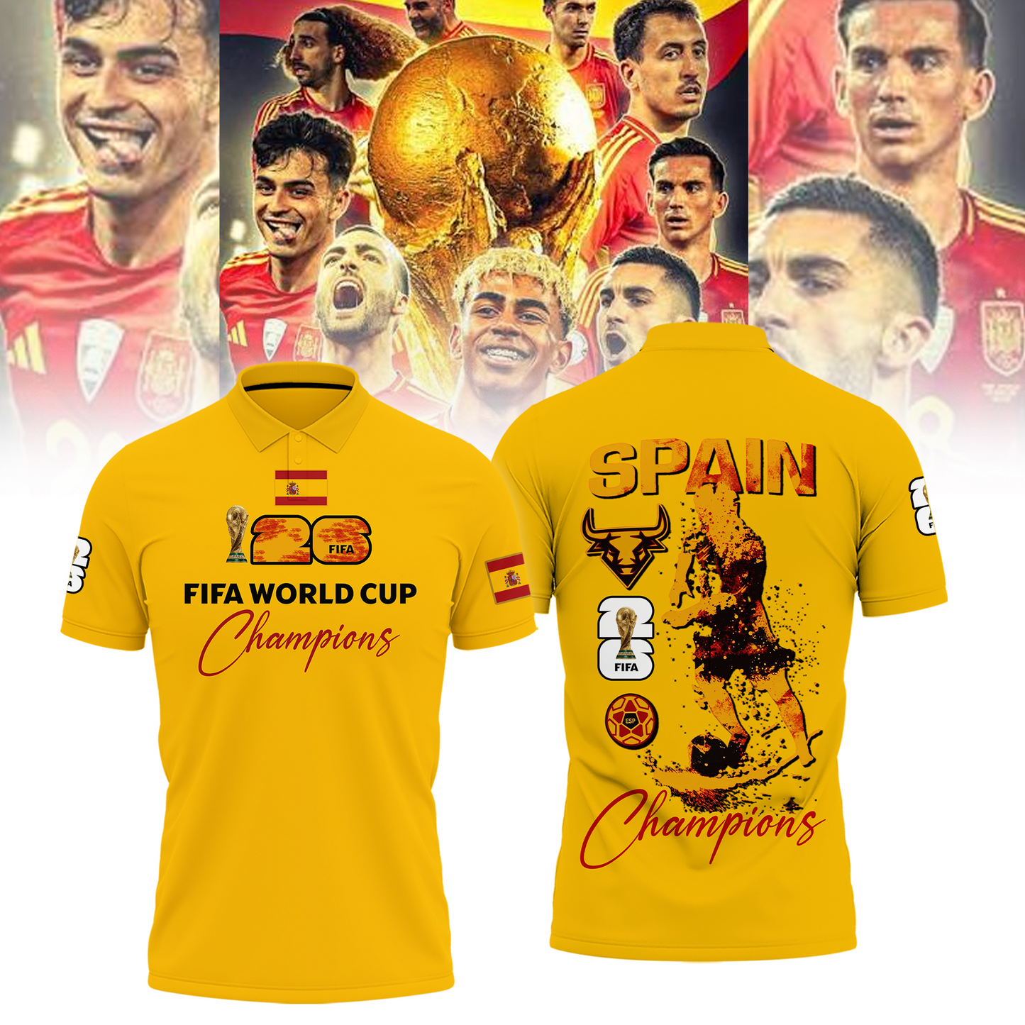 Premium Spain World Cup Champions 2026 Polo V5