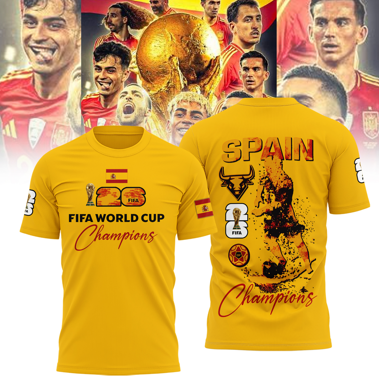 Premium Spain World Cup Champions 2026 T-shirt V11